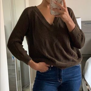 Forever 21 dark olive sweater top